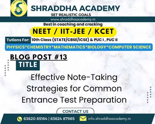 Effective Note-Taking Strategies for Common Entrance Test Preparation